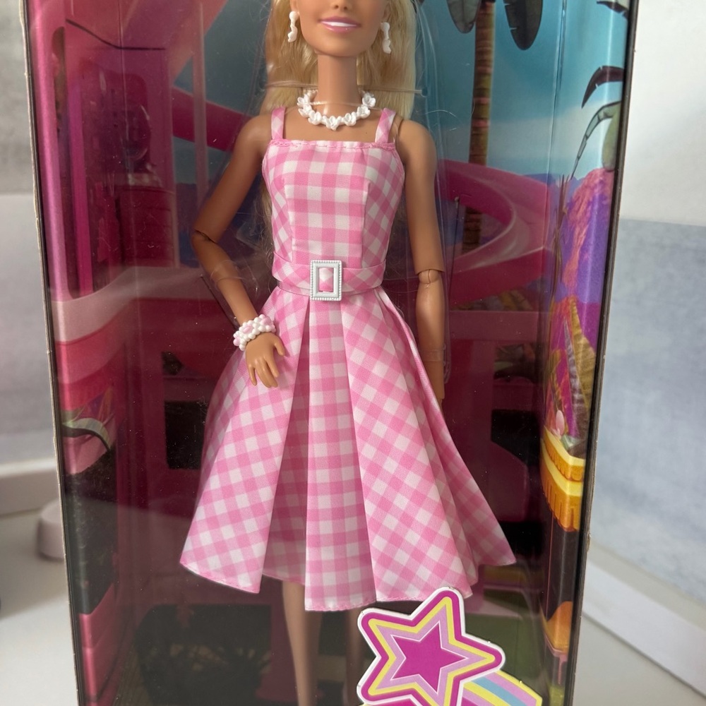 Barbie Doll -The Movie - Pink Checkered Dress